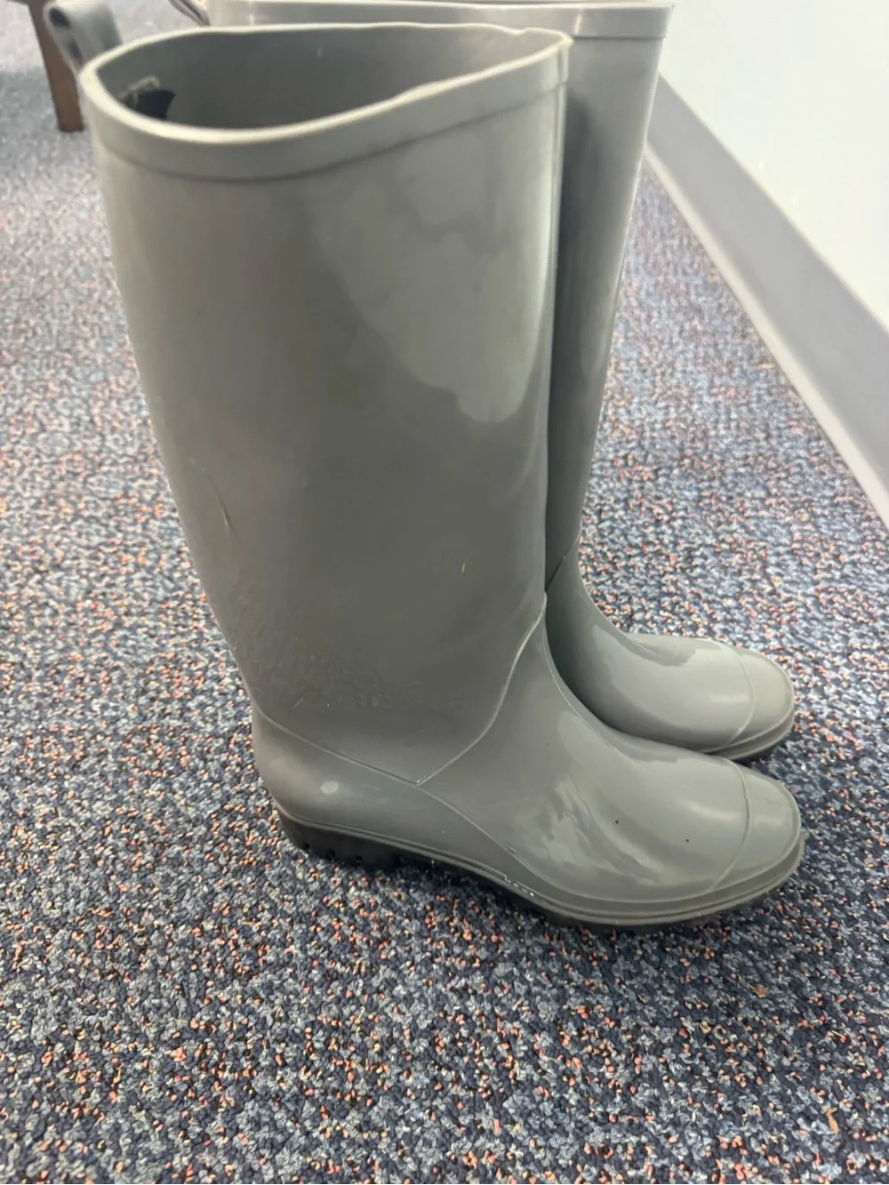 Capelli New York Women's Tall Gray Waterproof Rain Boots